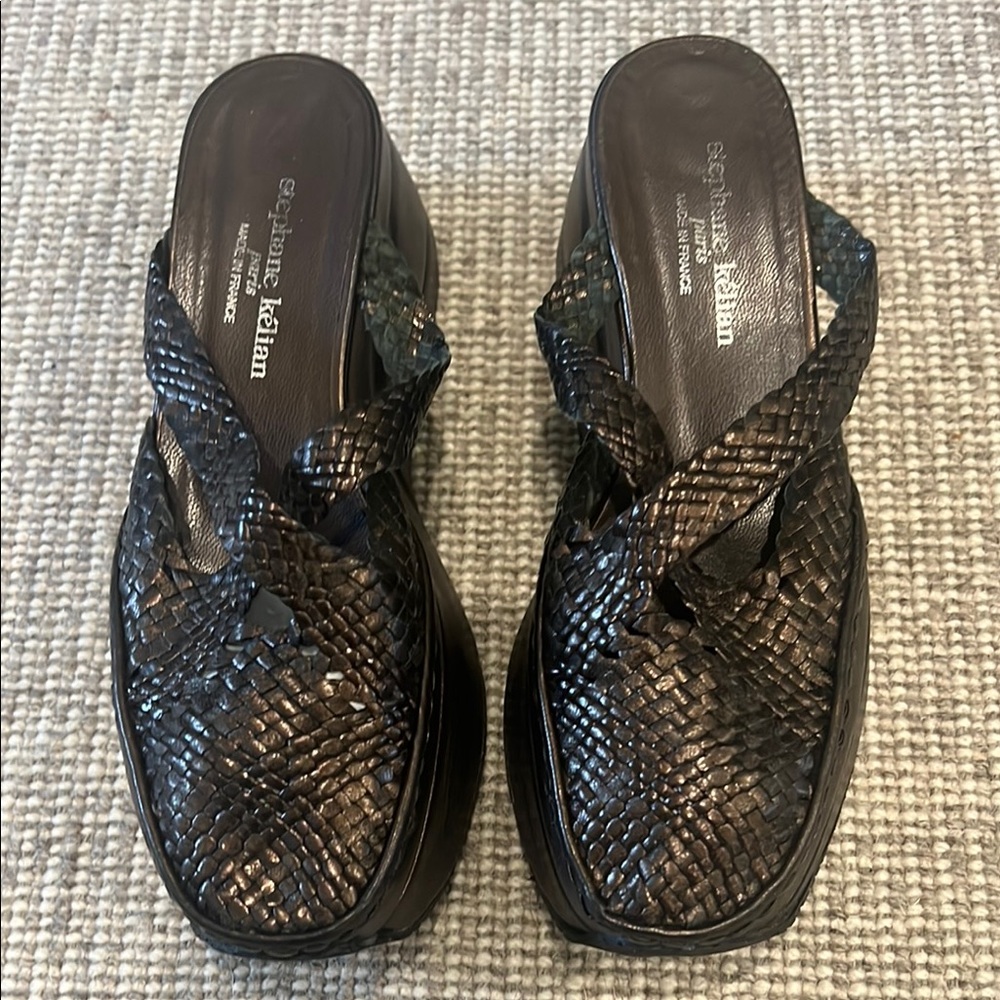 Stephane Kelian wedge Sandler. Euro 4.5 US 6.5 barely worn “vintage” design. - Picture 1 of 3